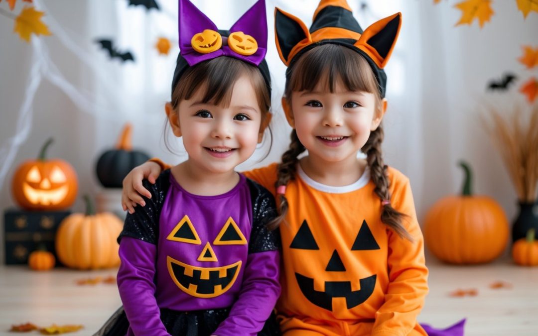 Spar penge på halloween kostumer til børn som tvillinger