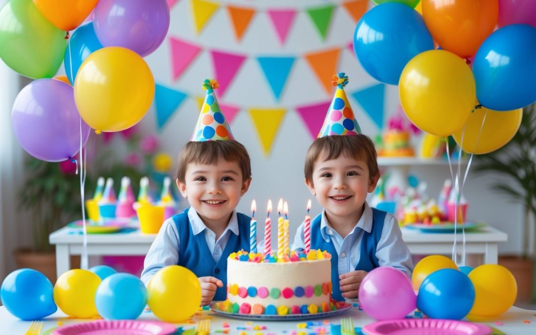 Sådan skaber du den perfekte tvillingefødselsdag med farverige festballoner